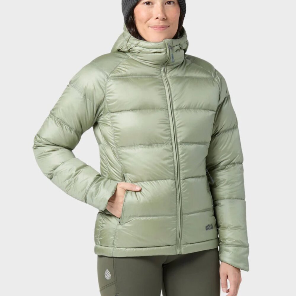 Stio Women's Hometown Down Hooded Jacket in Prickly Rose Pink Size Small NWT! - Picture 9 of 13